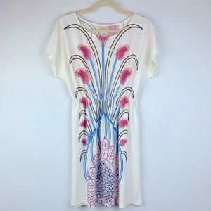 MOON COLLECTION‎ Vintage Boho Hippie Embroidered Festival Dress Sz S
